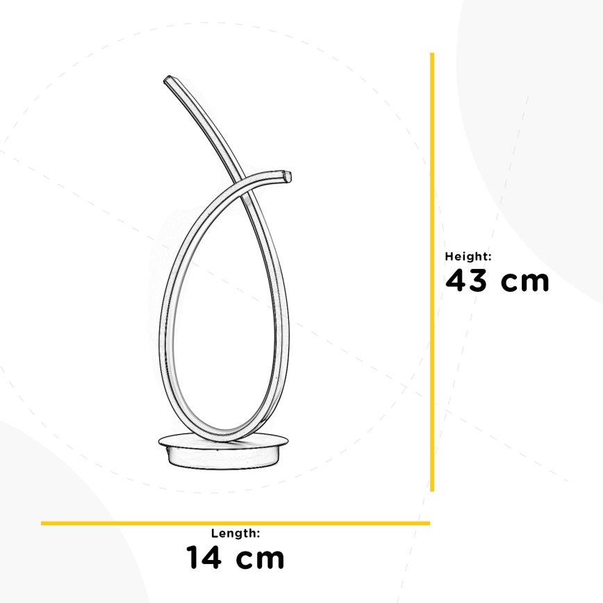 ONLI - Επιτραπέζιο φωτιστικό LED SIGN LED/12W/230V 4000K 43 cm χρυσό