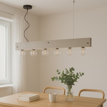 ONLI - Κρεμαστό φωτιστικό οροφής ARGO 6xE27/22W/230V γκρι
