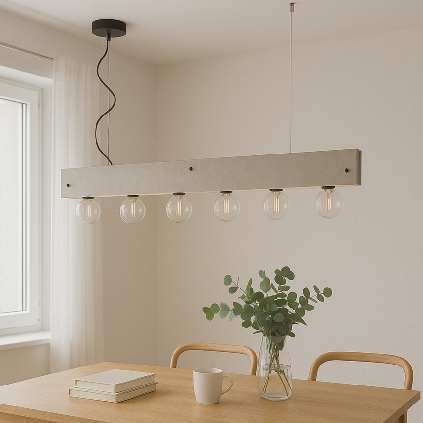 ONLI - Κρεμαστό φωτιστικό οροφής ARGO 6xE27/22W/230V γκρι