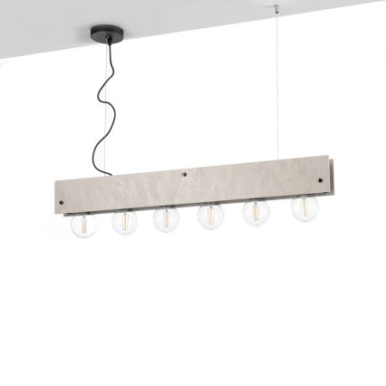 ONLI - Κρεμαστό φωτιστικό οροφής ARGO 6xE27/22W/230V γκρι