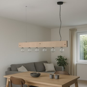 ONLI - Κρεμαστό φωτιστικό οροφής ARGO 6xE27/22W/230V μπεζ