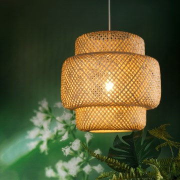 ONLI - Κρεμαστό φωτιστικό οροφής BAMBOO 1xE27/22W/230V μπαμπού