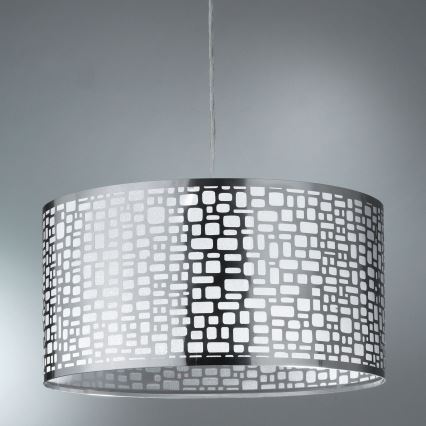 ONLI - Κρεμαστό φωτιστικό οροφής BRUCE 1xE27/15W/230V διάμετρος 45 cm ματ χρώμιο