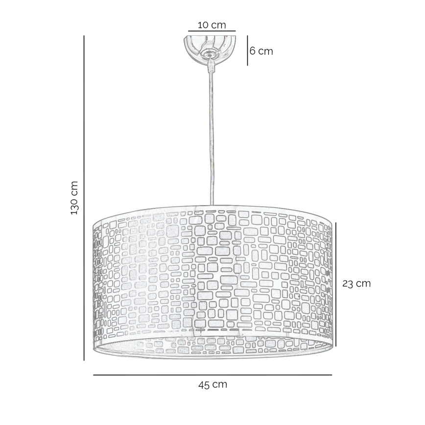 ONLI - Κρεμαστό φωτιστικό οροφής BRUCE 1xE27/15W/230V διάμετρος 45 cm ματ χρώμιο