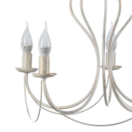 ONLI - Κρεμαστό φωτιστικό οροφής CANDELA 5xE14/6W/230V λευκό
