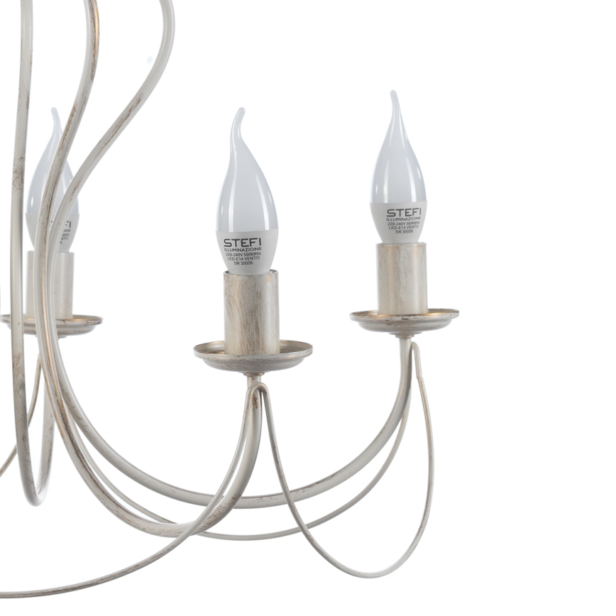 ONLI - Κρεμαστό φωτιστικό οροφής CANDELA 5xE14/6W/230V λευκό