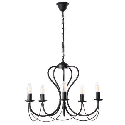 ONLI - Κρεμαστό φωτιστικό οροφής CANDELA 5xE14/6W/230V μαύρο