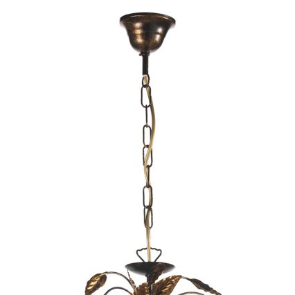 ONLI - Κρεμαστό φωτιστικό οροφής COLLANA 6xE14/6W/230V μπρονζέ/χρυσό