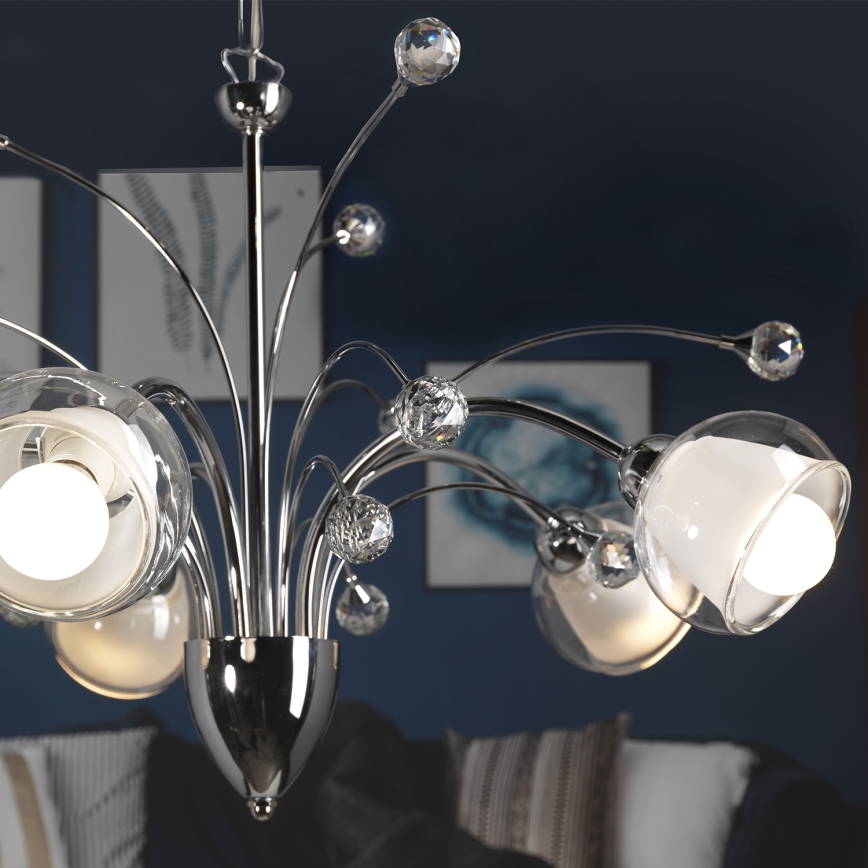 ONLI -Κρεμαστό φωτιστικό οροφής DIAMANTE 5xE14/6W/230V