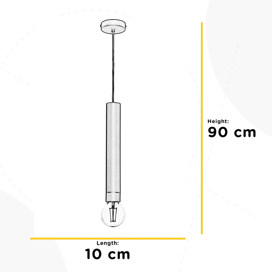 ONLI - Κρεμαστό φωτιστικό οροφής DORA 1xE27/15W/230V μαύρο