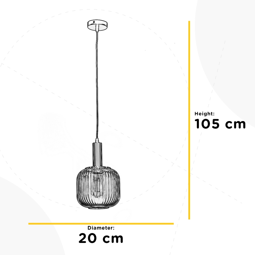 ONLI - Κρεμαστό φωτιστικό οροφής DOROTY 1xE27/22W/230V διάμετρος 20 cm