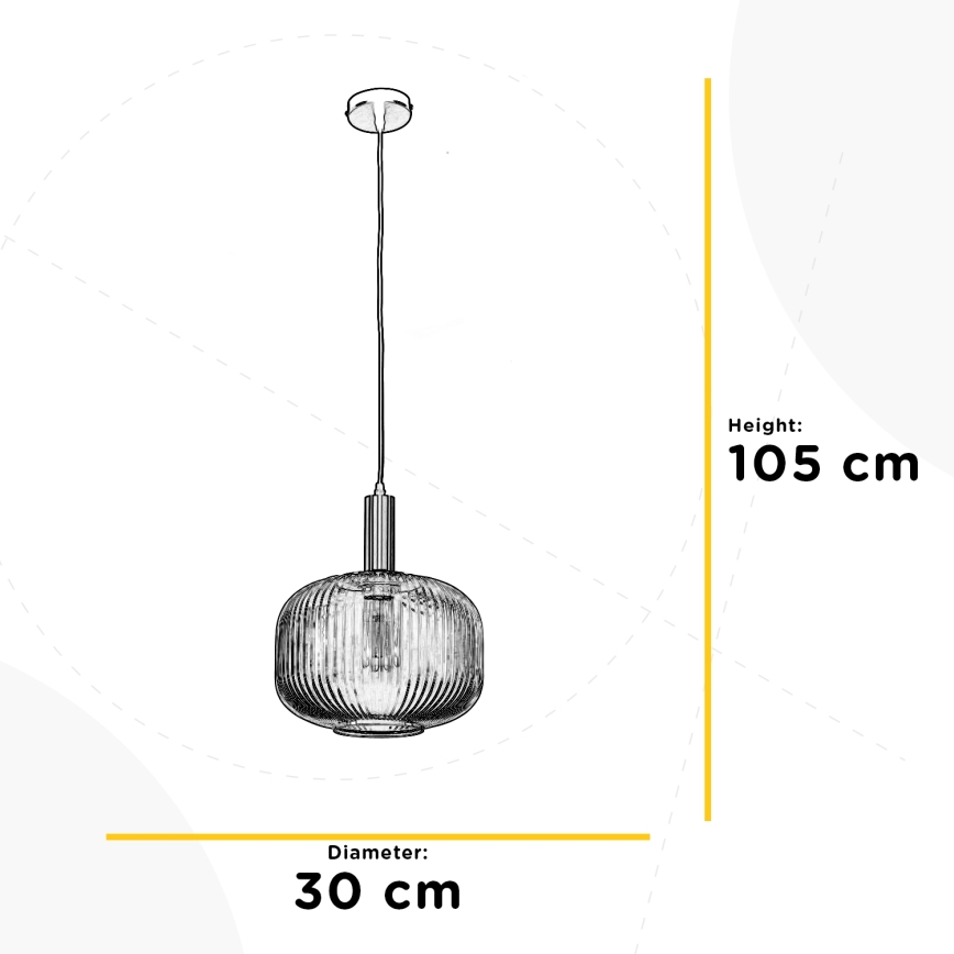 ONLI - Κρεμαστό φωτιστικό οροφής DOROTY 1xE27/22W/230V διάμετρος 30 cm