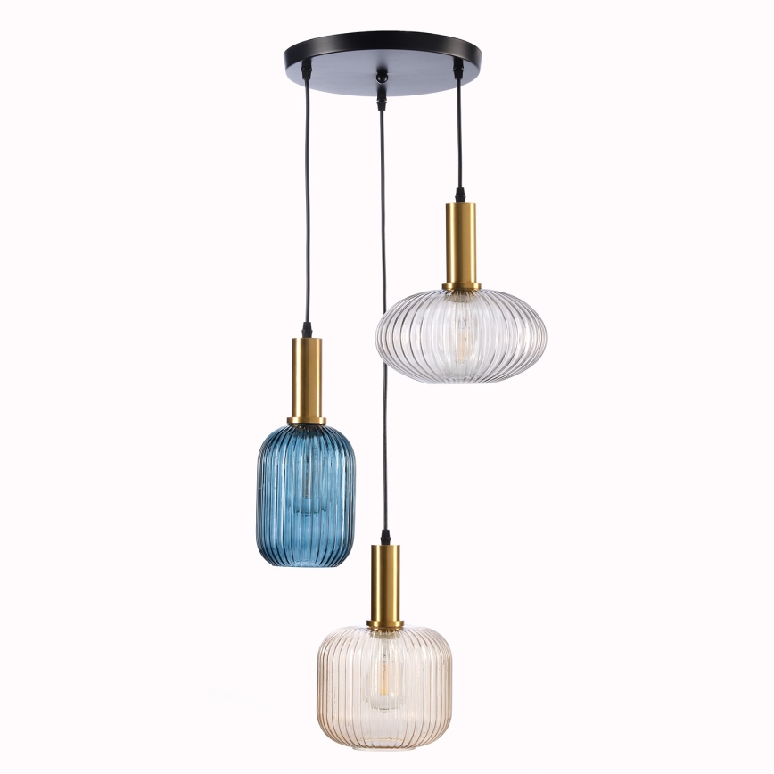 ONLI - Κρεμαστό φωτιστικό οροφής DOROTY 1xE27/22W/230V μπλε/χρυσαφί