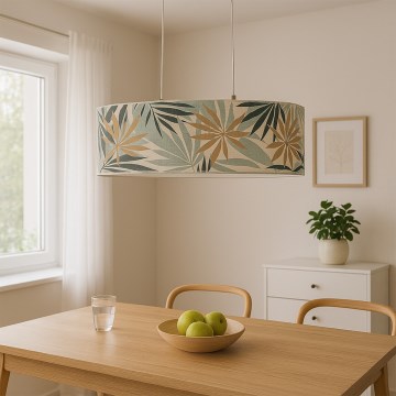ONLI - Κρεμαστό φωτιστικό οροφής FLORA 2xE27/22W/230V πράσινο/χρυσό