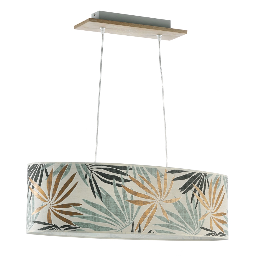ONLI - Κρεμαστό φωτιστικό οροφής FLORA 2xE27/22W/230V πράσινο/χρυσό