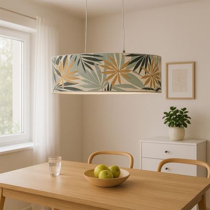 ONLI - Κρεμαστό φωτιστικό οροφής FLORA 2xE27/22W/230V πράσινο/χρυσό