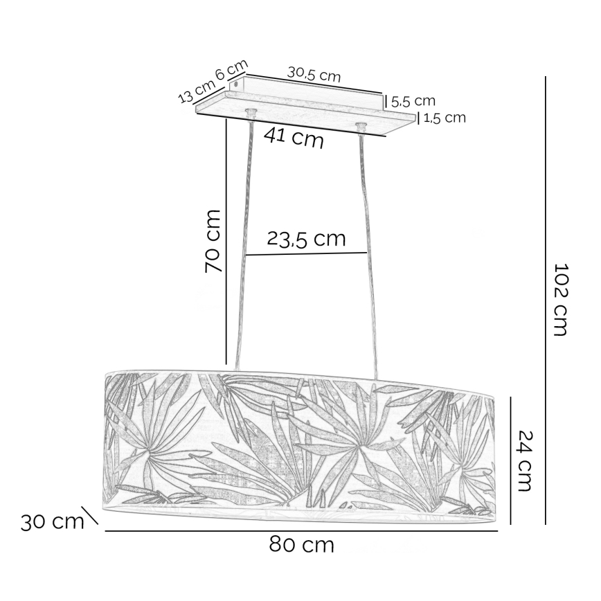 ONLI - Κρεμαστό φωτιστικό οροφής FLORA 2xE27/22W/230V πράσινο/χρυσό