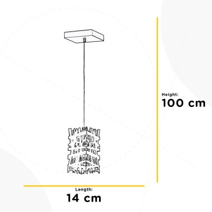 ONLI - Κρεμαστό φωτιστικό οροφής FORESTA 1xE27/15W/230V μαύρο