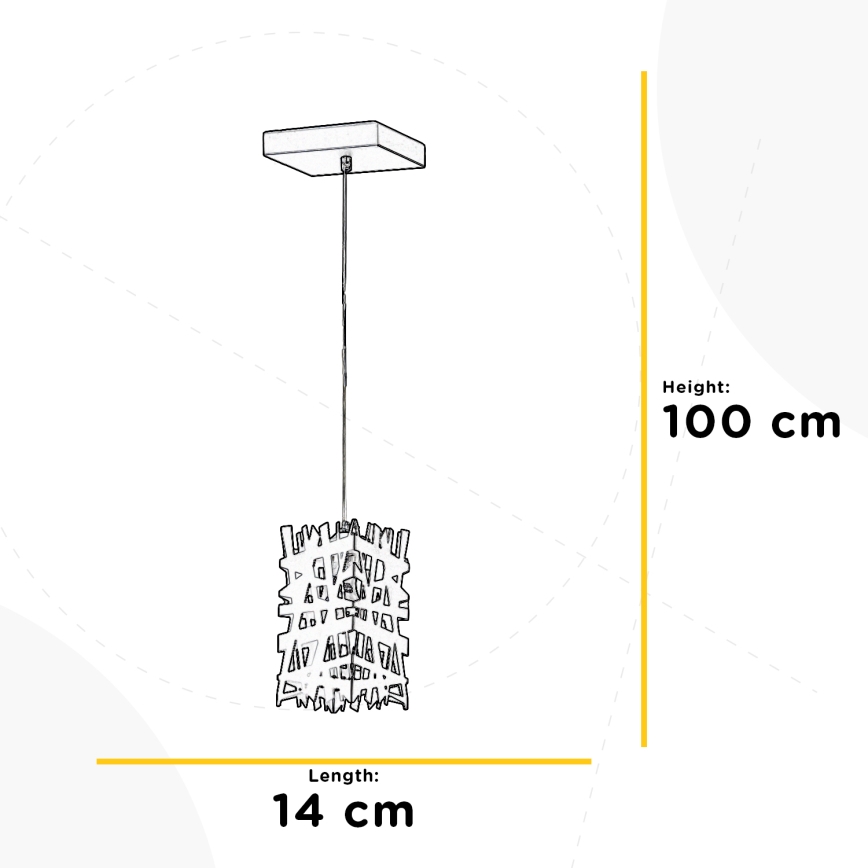 ONLI - Κρεμαστό φωτιστικό οροφής FORESTA 1xE27/15W/230V μαύρο