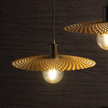 ONLI - Κρεμαστό φωτιστικό οροφής GOLDEN 1xE27/22W/230V χρυσαφί/μαύρο
