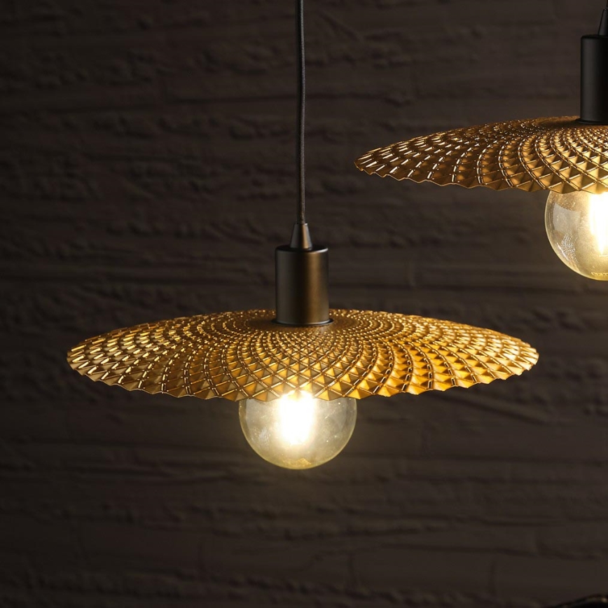 ONLI - Κρεμαστό φωτιστικό οροφής GOLDEN 1xE27/22W/230V χρυσαφί/μαύρο