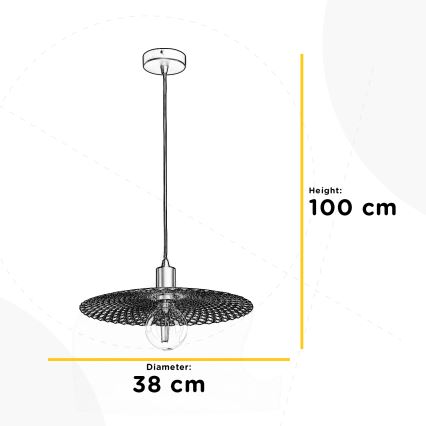 ONLI - Κρεμαστό φωτιστικό οροφής GOLDEN 1xE27/22W/230V χρυσαφί/μαύρο