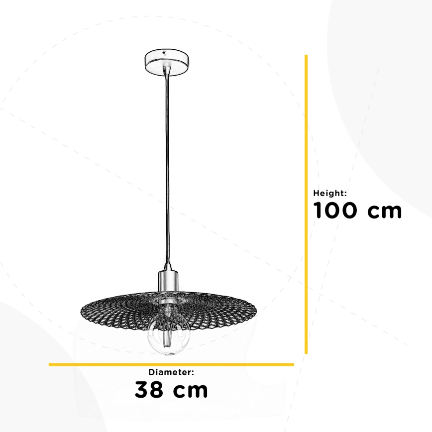 ONLI - Κρεμαστό φωτιστικό οροφής GOLDEN 1xE27/22W/230V χρυσαφί/μαύρο