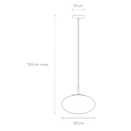 ONLI - Κρεμαστό φωτιστικό οροφής JANET 1xE27/6W/230V διάμετρος 30 cm