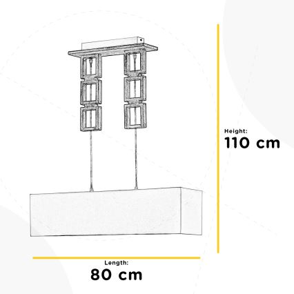 ONLI - Κρεμαστό φωτιστικό οροφής KISAR 2xE27/22W/230V