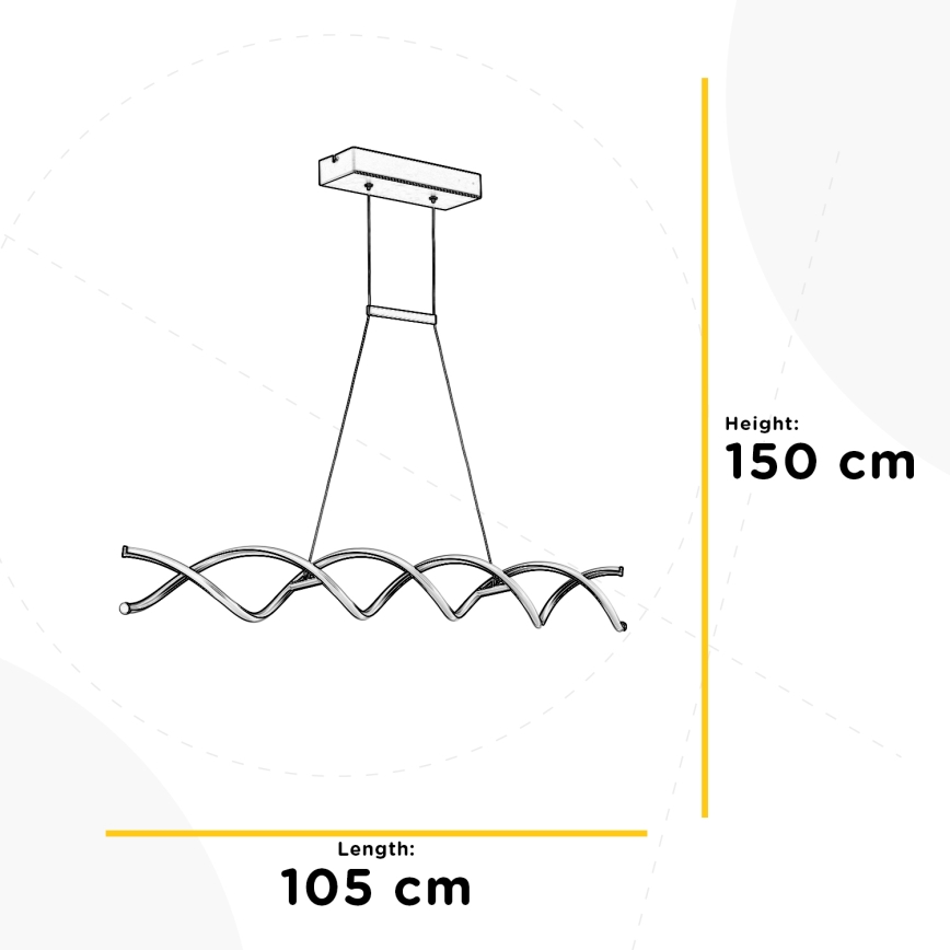 ONLI -  Κρεμαστό φωτιστικό οροφής LED DNA LED/24W/230V 4000K ασημί