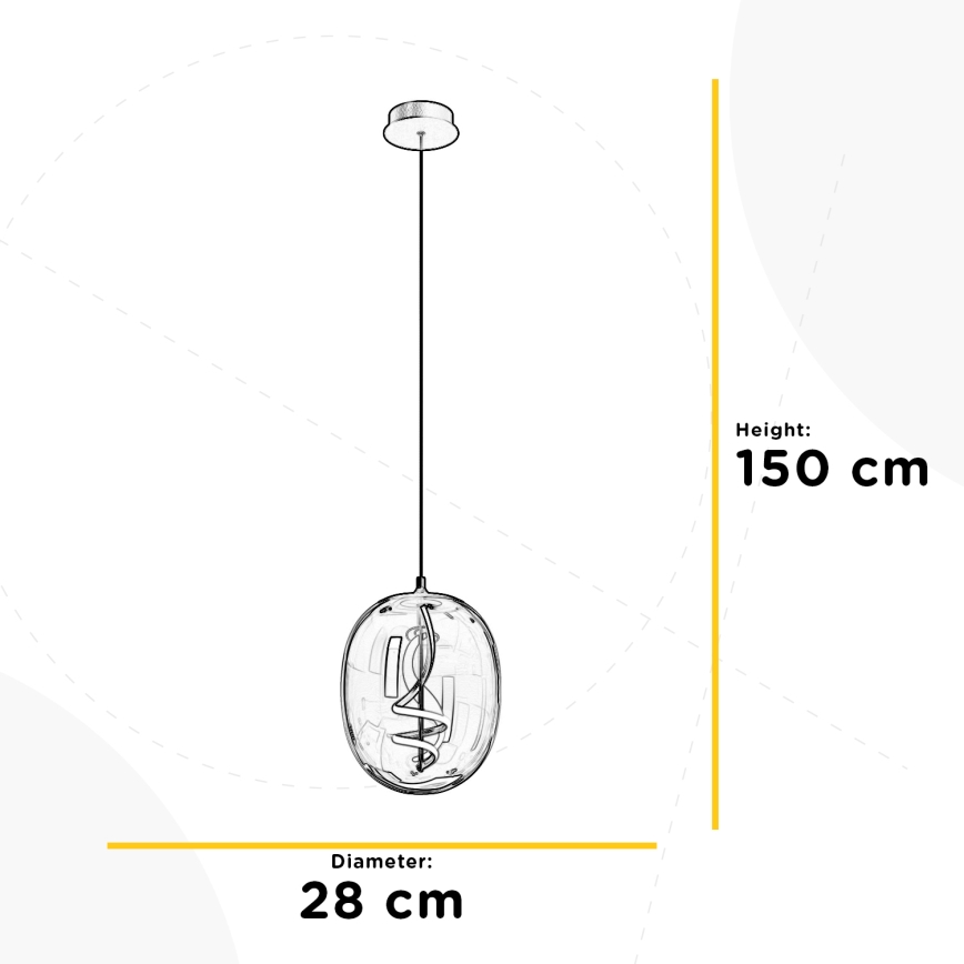 ONLI -  Κρεμαστό φωτιστικό οροφής LED LILLY LED/12W/230V 4000K μαύρο