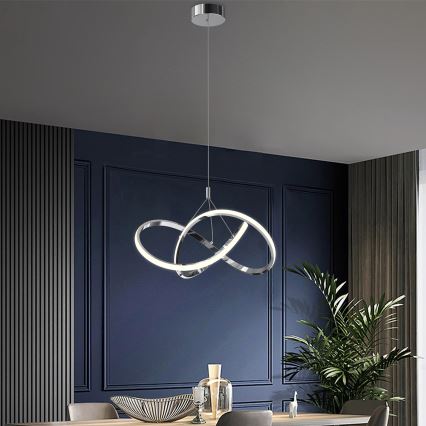 ONLI -  Κρεμαστό φωτιστικό οροφής LED LOOP LED/40W/230V 4000K γυαλιστερό χρώμιο