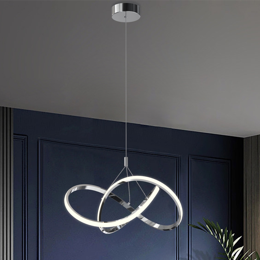 ONLI -  Κρεμαστό φωτιστικό οροφής LED LOOP LED/40W/230V 4000K γυαλιστερό χρώμιο