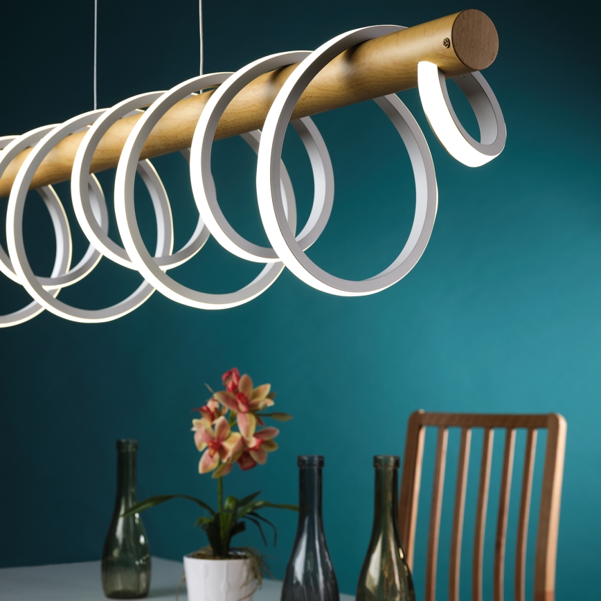 ONLI -  Κρεμαστό φωτιστικό οροφής LED NILO LED/70W/230V 4000K καφέ/λευκό