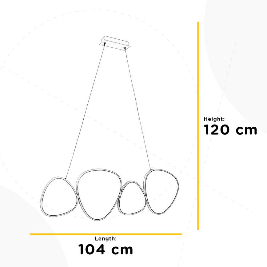 ONLI -  Κρεμαστό φωτιστικό οροφής LED ROMEO LED/48W/230V 4000K λευκό
