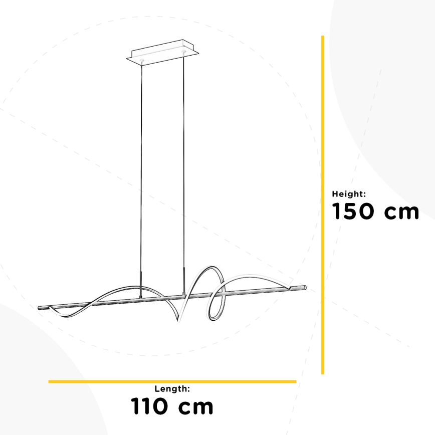 ONLI -  Κρεμαστό φωτιστικό οροφής LED TWIST LED/30W/230V 4000K μαύρο