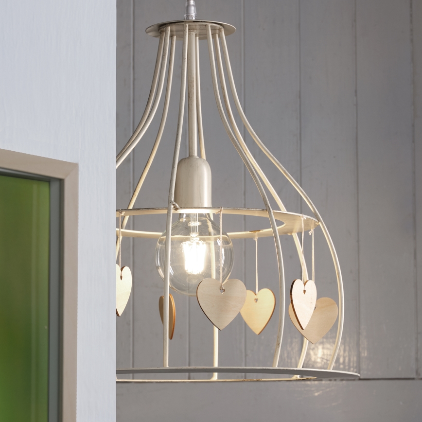 ONLI - Κρεμαστό φωτιστικό οροφής LEONILDE 1xE27/15W/230V μπεζ