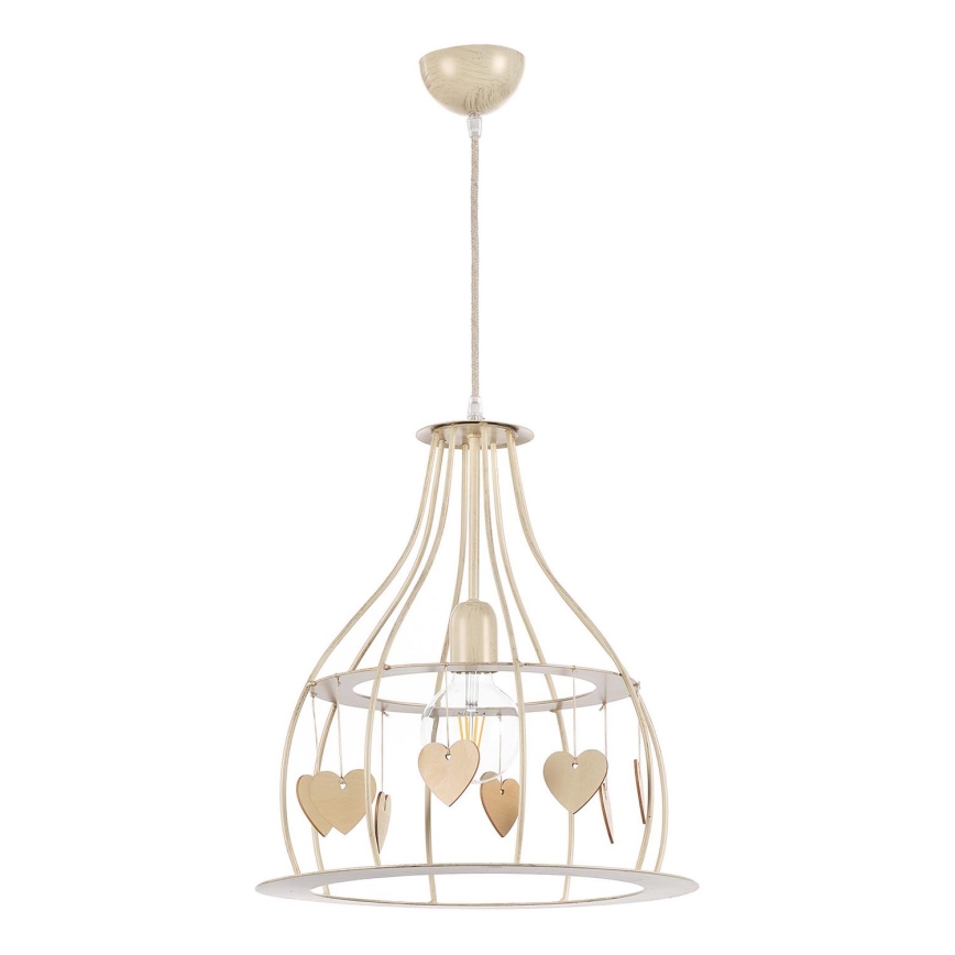 ONLI - Κρεμαστό φωτιστικό οροφής LEONILDE 1xE27/15W/230V μπεζ