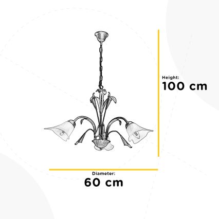 ONLI - Κρεμαστό φωτιστικό οροφής LUCREZIA 3xE14/6W/230V κρεμ