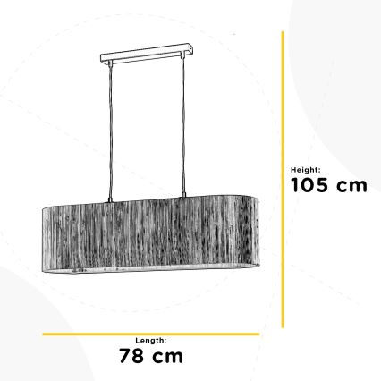 ONLI - Κρεμαστό φωτιστικό οροφής MADU 2xE27/22W/230V