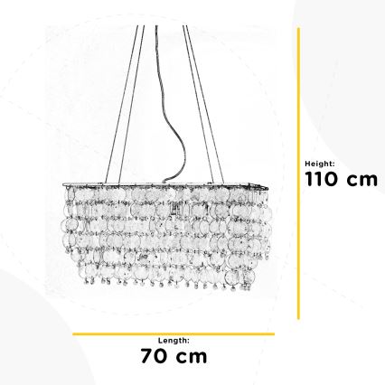 ONLI -  Κρεμαστό φωτιστικό οροφής MAKANI 6xE14/6W/230V