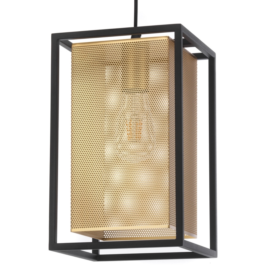 ONLI - Κρεμαστό φωτιστικό οροφής MALIK 1xE27/22W/230V χρυσαφί/μαύρο