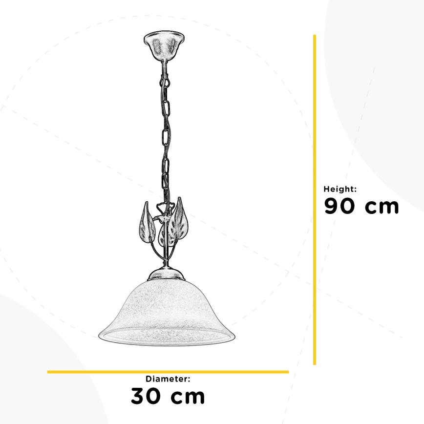 ONLI - Κρεμαστό φωτιστικό οροφής MIRA 1xE27/22W/230V διάμετρος 30 cm