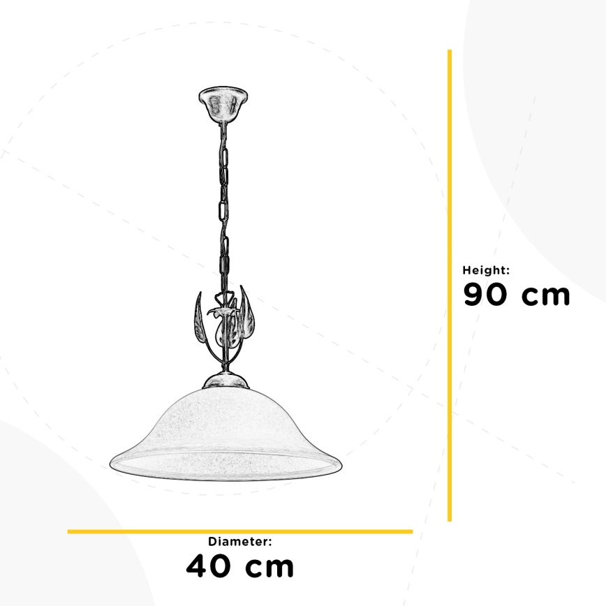 ONLI - Κρεμαστό φωτιστικό οροφής MIRA 1xE27/22W/230V διάμετρος 40 cm