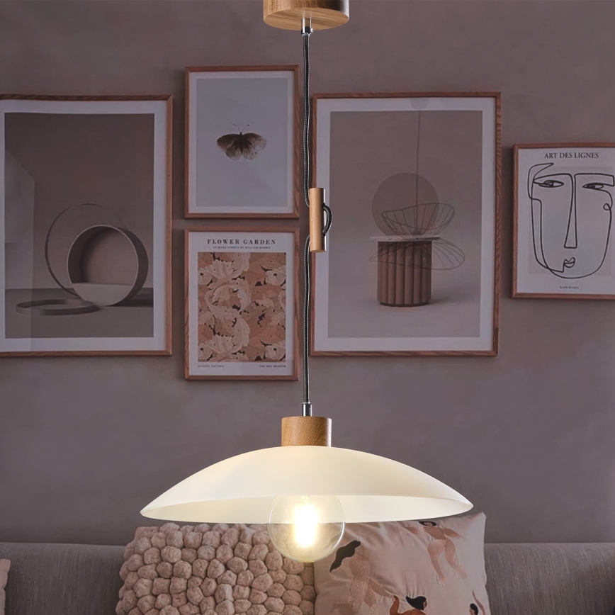 ONLI - Κρεμαστό φωτιστικό οροφής OHANA 1xE27/22W/230V μπεζ