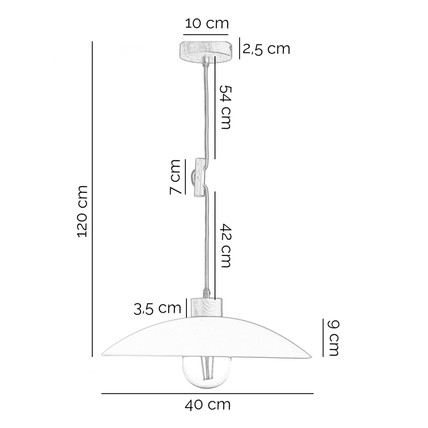 ONLI - Κρεμαστό φωτιστικό οροφής OHANA 1xE27/22W/230V μπεζ