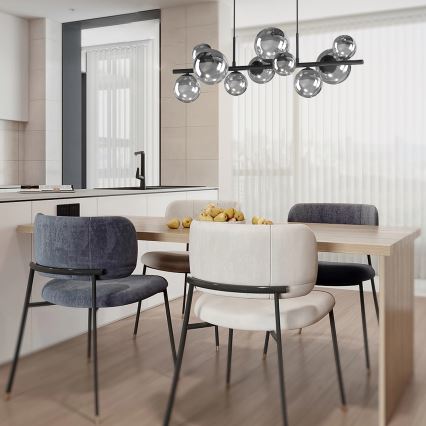 ONLI - Κρεμαστό φωτιστικό οροφής PALOMA 10xG9/10W/230V μαύρο/φιμέ