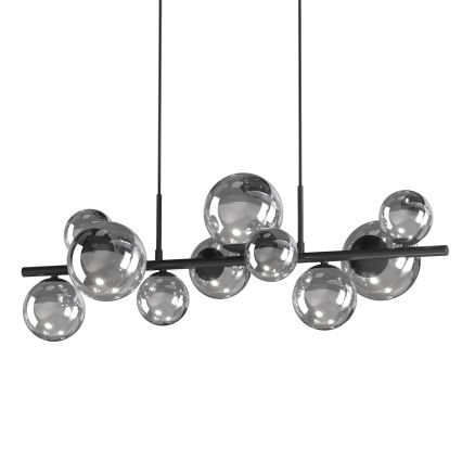 ONLI - Κρεμαστό φωτιστικό οροφής PALOMA 10xG9/10W/230V μαύρο/φιμέ