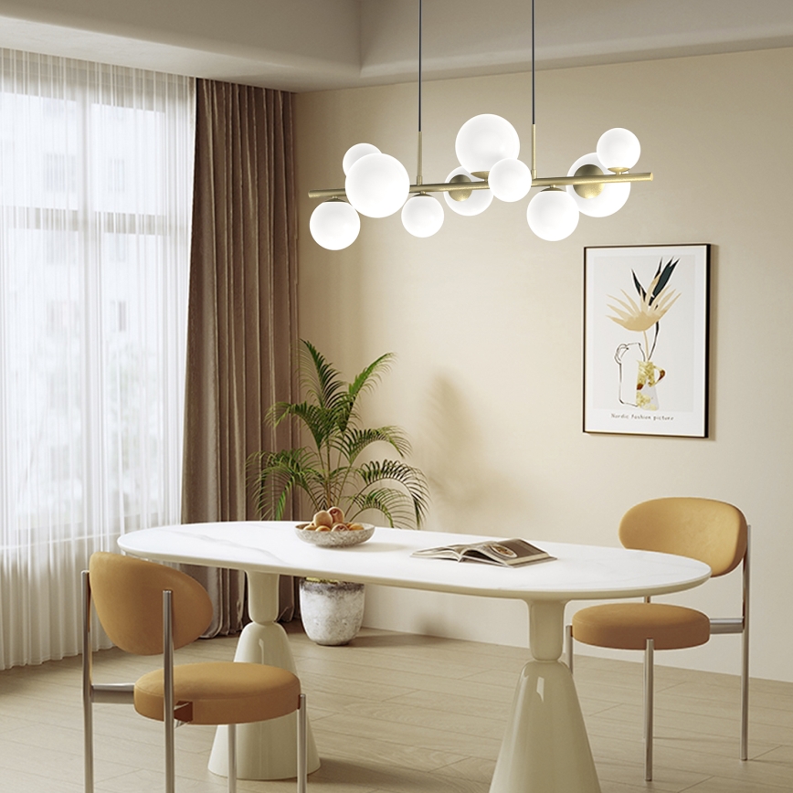 ONLI - Κρεμαστό φωτιστικό οροφής PALOMA 10xG9/10W/230V χρυσό