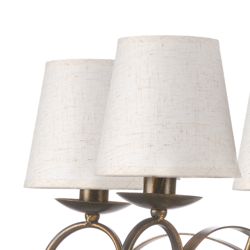 ONLI - Κρεμαστό φωτιστικό οροφής POMPEI 5xE14/6W/230V μπρονζέ